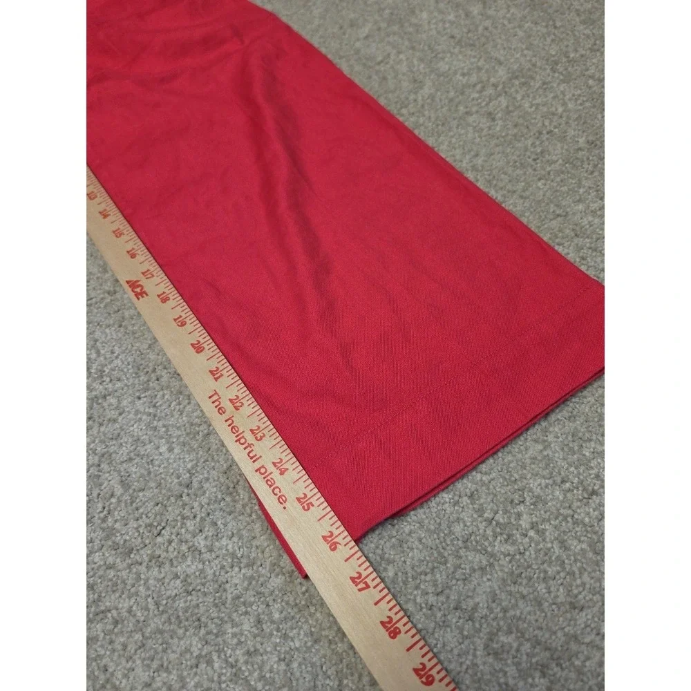 Anthropologie Maeve The Colette Cropped Linen‎ Wide-Leg Pants Pink Sz 25 NWT